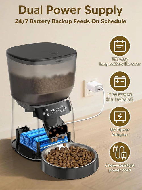 Automatic Cat Feeder Water Fountain